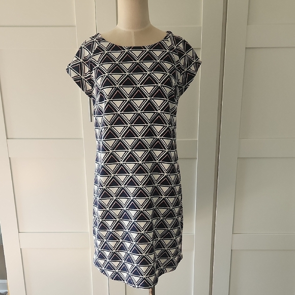 Merona Geometric Patterned Midi Dress Size Medium EUC - Picture 1 of 6
